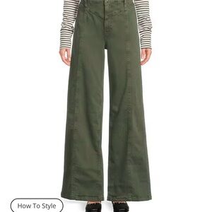 We The Free Olive Wide Leg Jeans
